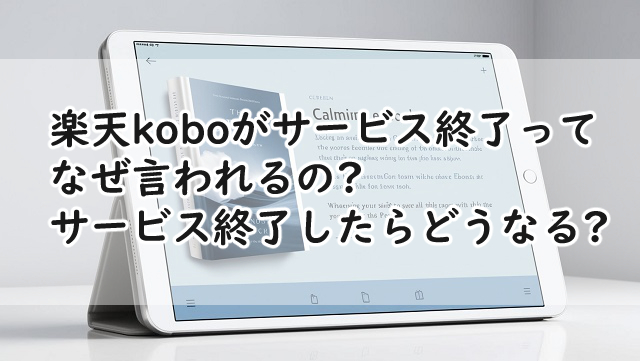 楽天koboがサービス終了ってなぜ言われる?したらどうなる?