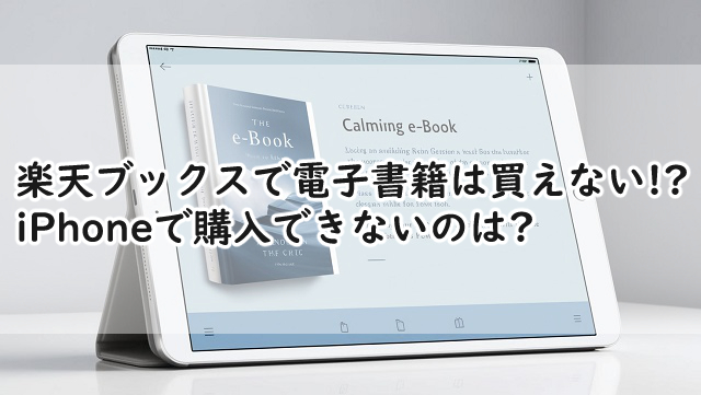 楽天ブックスで電子書籍は買えないの?購入できないのは?