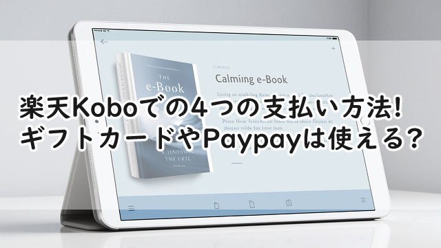 楽天Koboでの支払い方法は?ギフトカードやPaypayだと?
